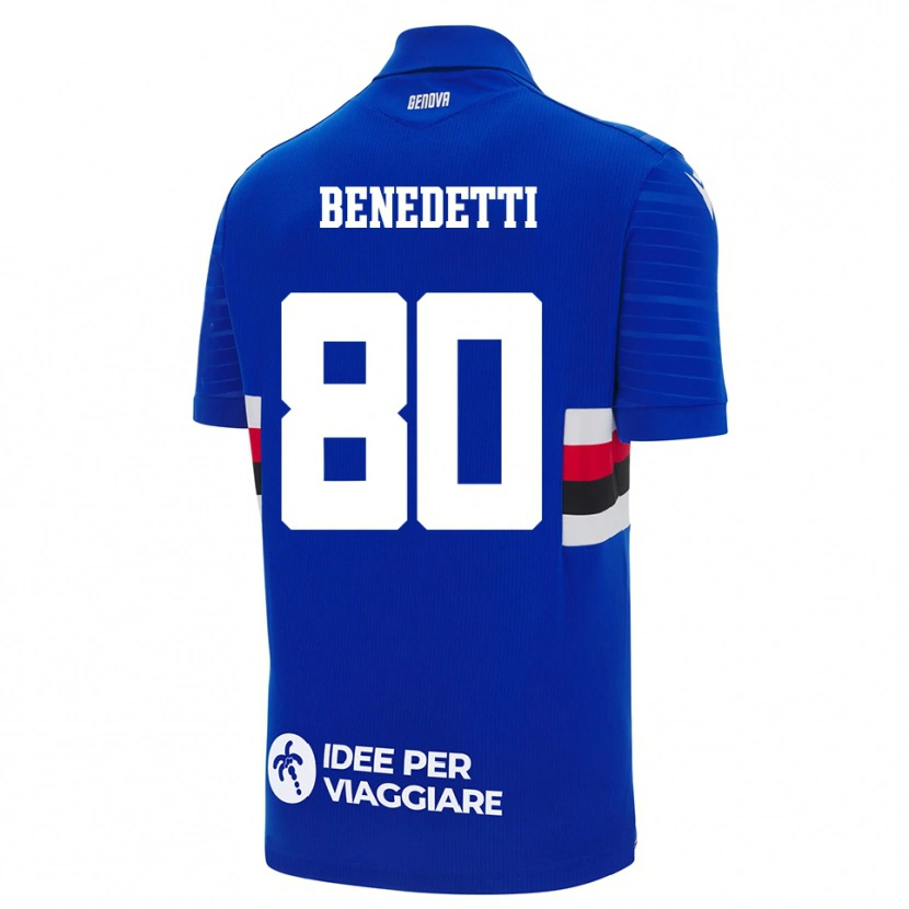 Danxen Kinder Leonardo Benedetti #80 Blau Weiß Heimtrikot Trikot 2025/26 T-Shirt