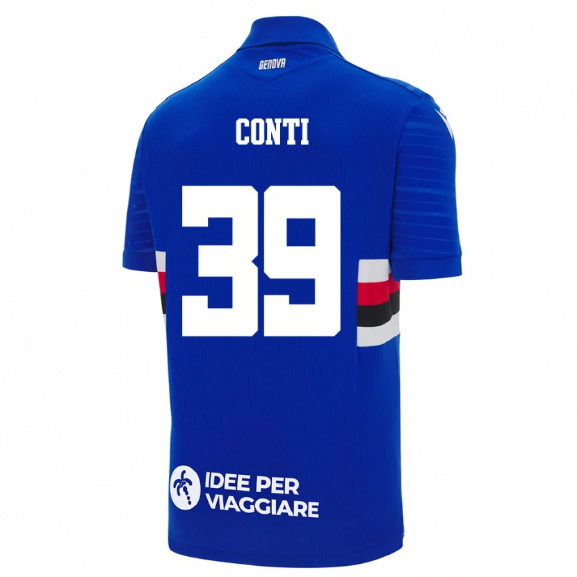 Danxen Kinder Francesco Conti #39 Blau Weiß Heimtrikot Trikot 2025/26 T-Shirt