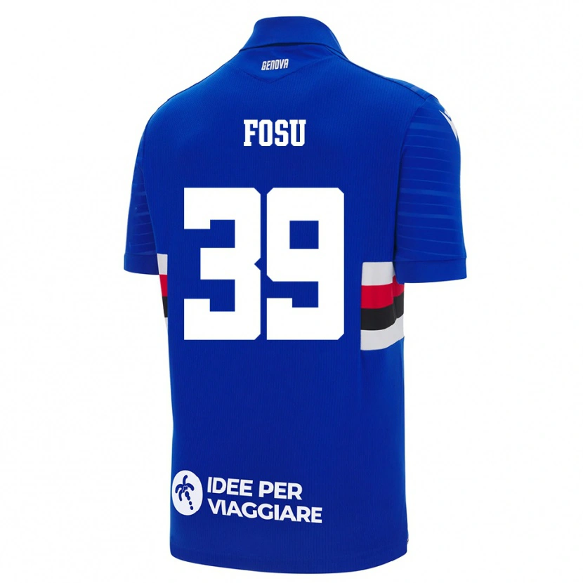 Danxen Kinder Michael Fosu #39 Blau Weiß Heimtrikot Trikot 2025/26 T-Shirt