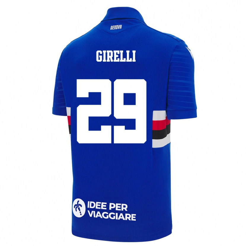 Danxen Kinder Stefano Girelli #29 Blau Weiß Heimtrikot Trikot 2025/26 T-Shirt