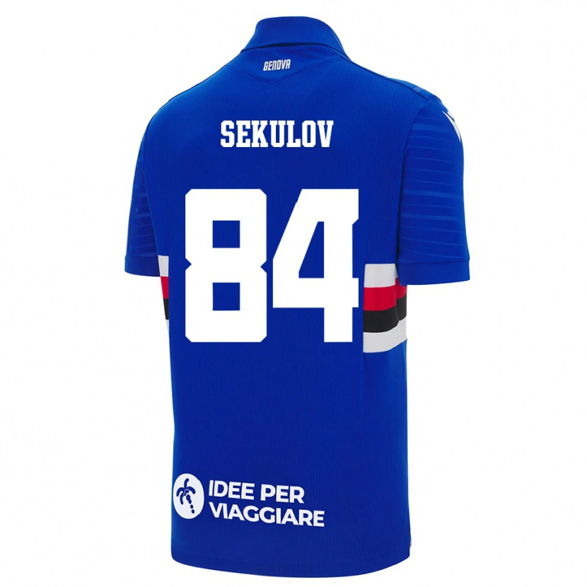 Danxen Kinder Nikola Sekulov #84 Blau Weiß Heimtrikot Trikot 2025/26 T-Shirt