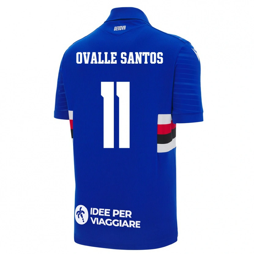 Danxen Kinder Alessandro Ovalle Santos #11 Blau Weiß Heimtrikot Trikot 2025/26 T-Shirt