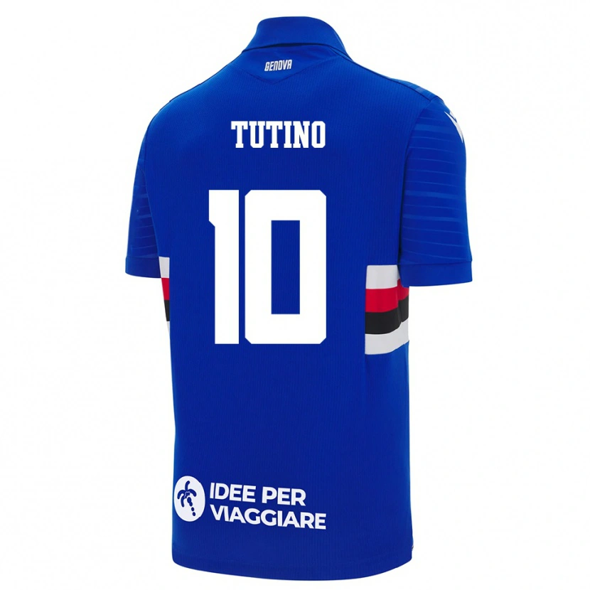 Danxen Kinder Gennaro Tutino #10 Blau Weiß Heimtrikot Trikot 2025/26 T-Shirt