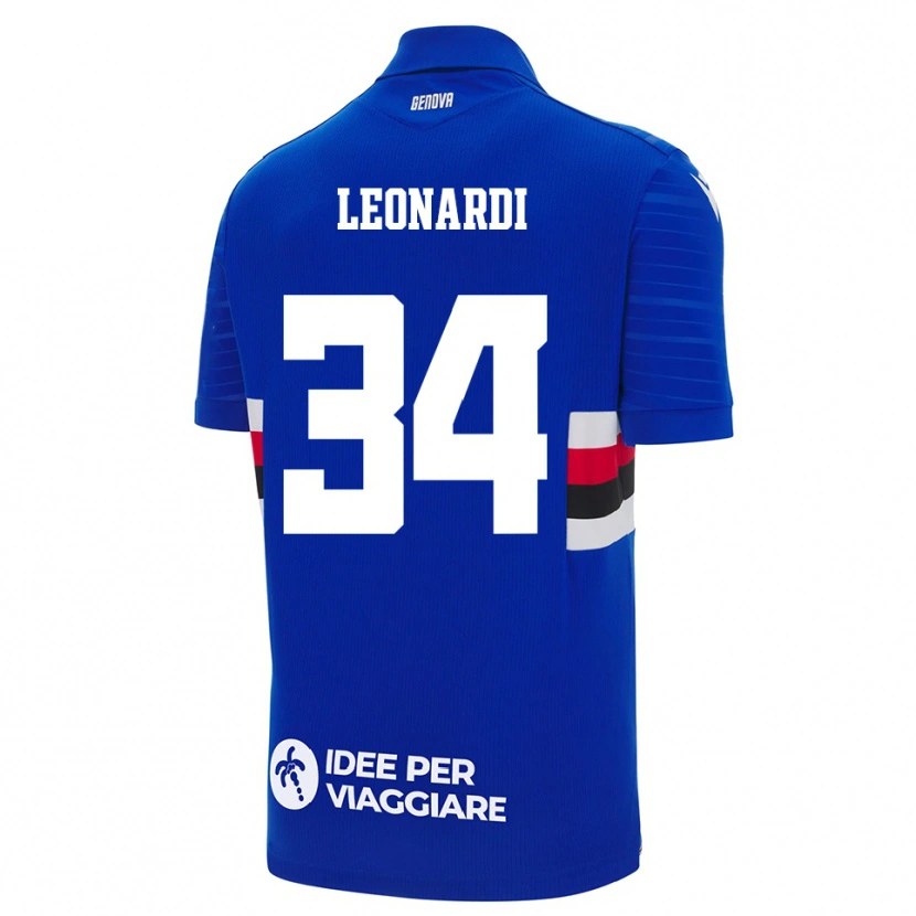 Danxen Kinder Simone Leonardi #34 Blau Weiß Heimtrikot Trikot 2025/26 T-Shirt