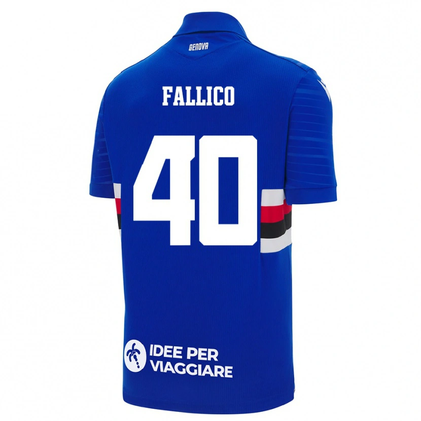 Danxen Kinder Bianca Fallico #40 Blau Weiß Heimtrikot Trikot 2025/26 T-Shirt