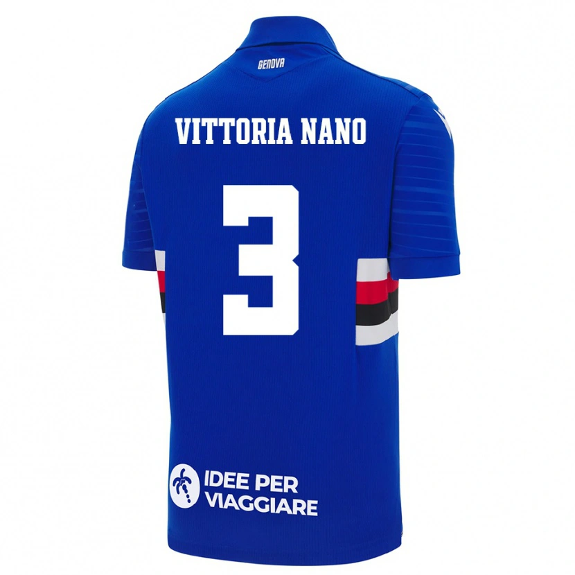 Danxen Kinder Maria Vittoria Nano #3 Blau Weiß Heimtrikot Trikot 2025/26 T-Shirt