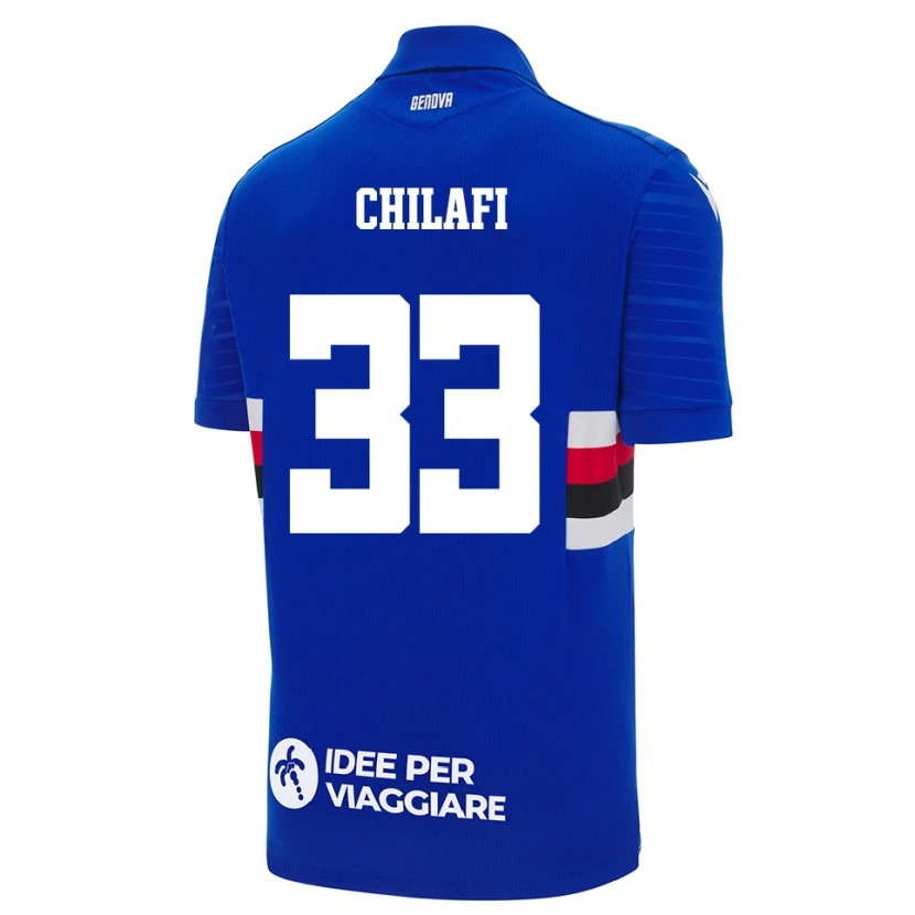 Danxen Kinder Ardijan Chilafi #33 Blau Weiß Heimtrikot Trikot 2025/26 T-Shirt