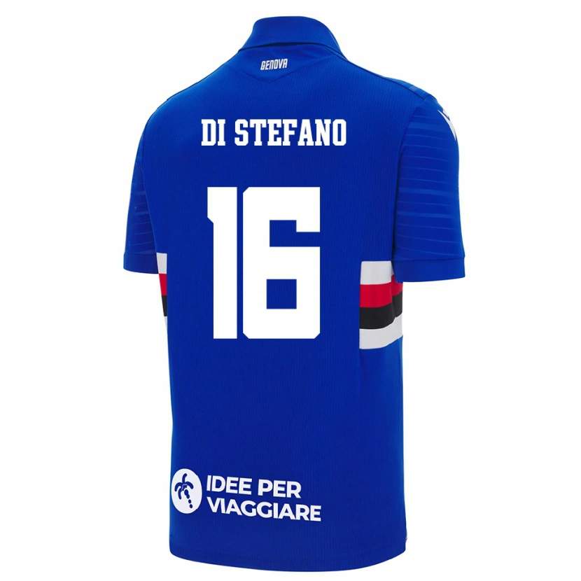 Danxen Kinder Lorenzo Di Stefano #16 Blau Weiß Heimtrikot Trikot 2025/26 T-Shirt