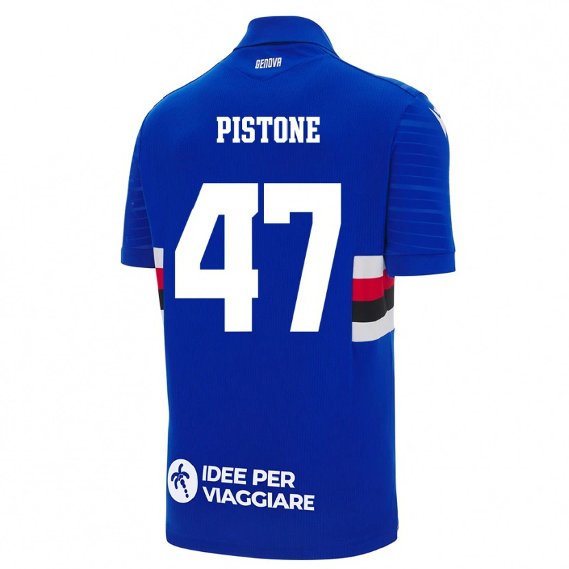 Danxen Kinder Giovanni Pistone #47 Blau Weiß Heimtrikot Trikot 2025/26 T-Shirt