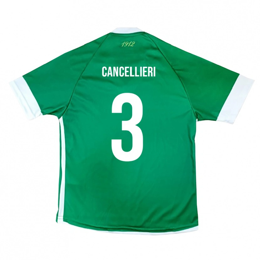 Danxen Kinder Damiano Cancellieri #3 Grün Weiß Heimtrikot Trikot 2025/26 T-Shirt