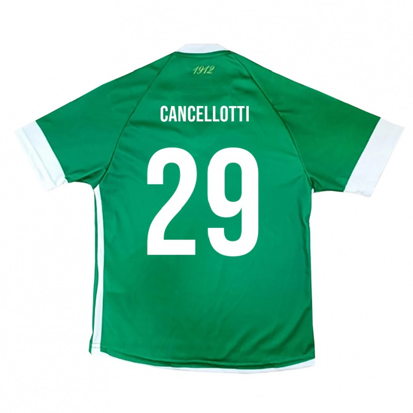 Danxen Kinder Tommaso Cancellotti #29 Grün Weiß Heimtrikot Trikot 2025/26 T-Shirt