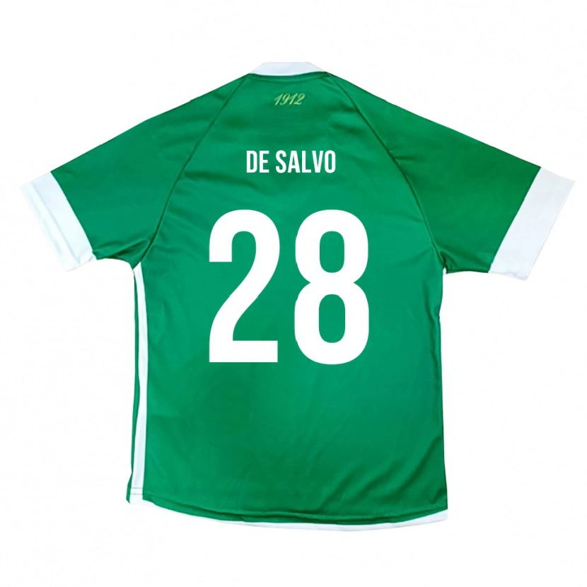 Danxen Kinder Ugo De Salvo #28 Grün Weiß Heimtrikot Trikot 2025/26 T-Shirt