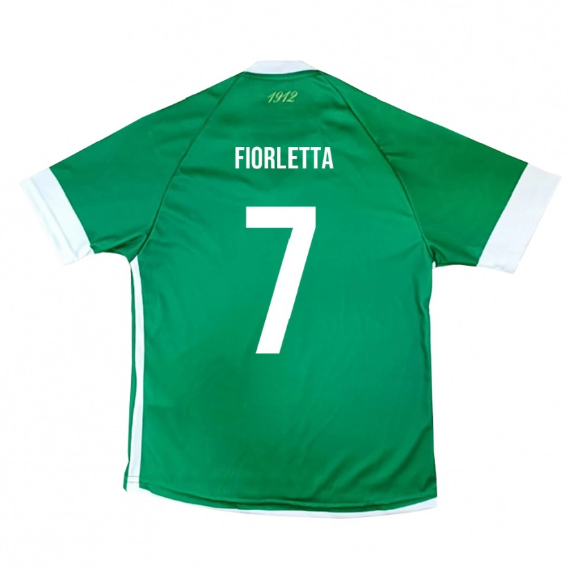 Danxen Kinder Gianmarco Fiorletta #7 Grün Weiß Heimtrikot Trikot 2025/26 T-Shirt