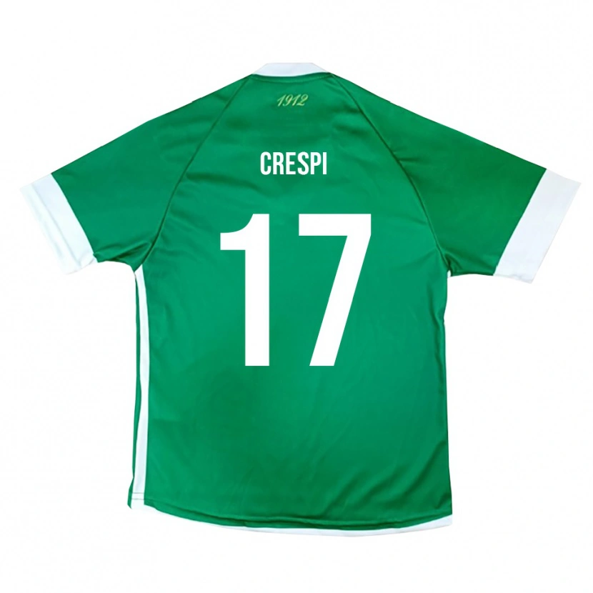 Danxen Kinder Valerio Crespi #17 Grün Weiß Heimtrikot Trikot 2025/26 T-Shirt