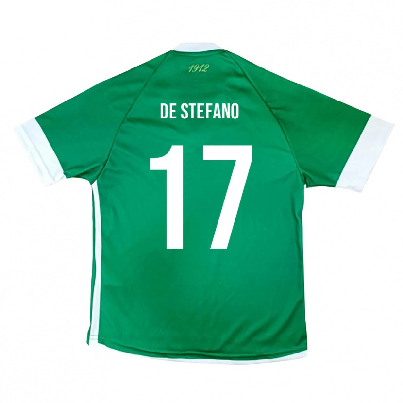 Danxen Kinder Nicolò De Stefano #17 Grün Weiß Heimtrikot Trikot 2025/26 T-Shirt