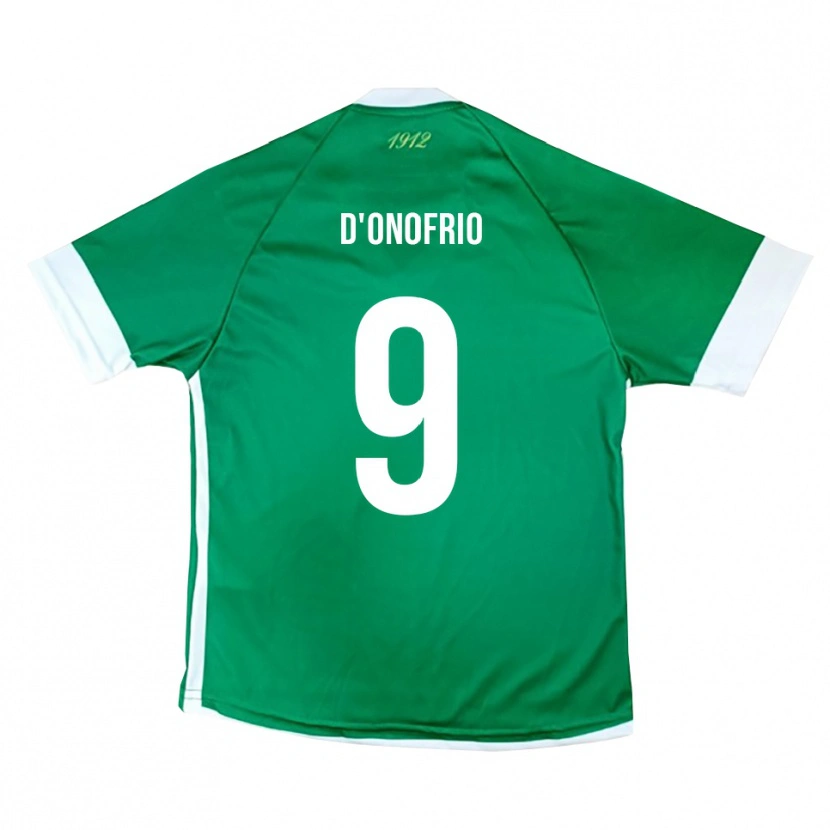 Danxen Kinder Saverio D'onofrio #9 Grün Weiß Heimtrikot Trikot 2025/26 T-Shirt