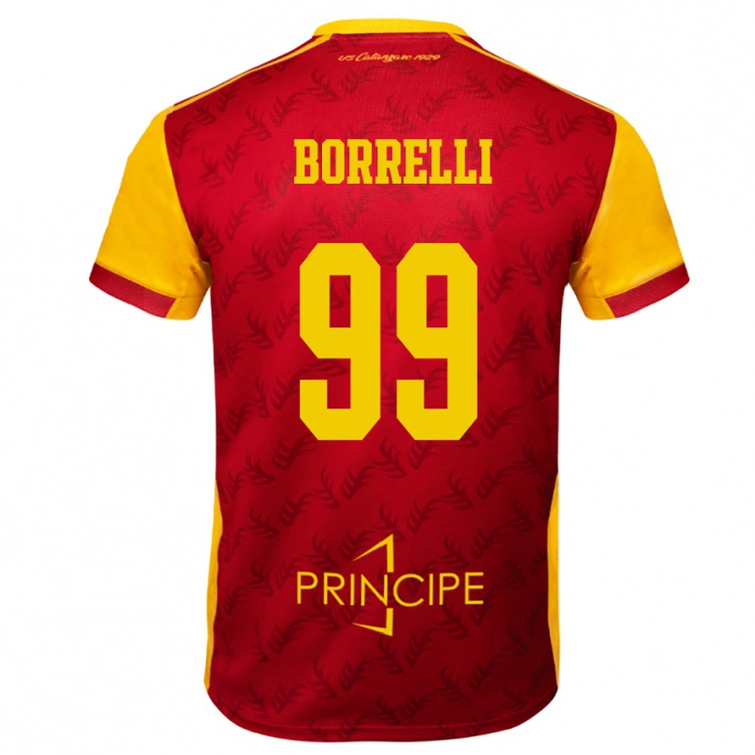 Danxen Kinder Edoardo Borrelli #99 Gelb Rot Heimtrikot Trikot 2025/26 T-Shirt