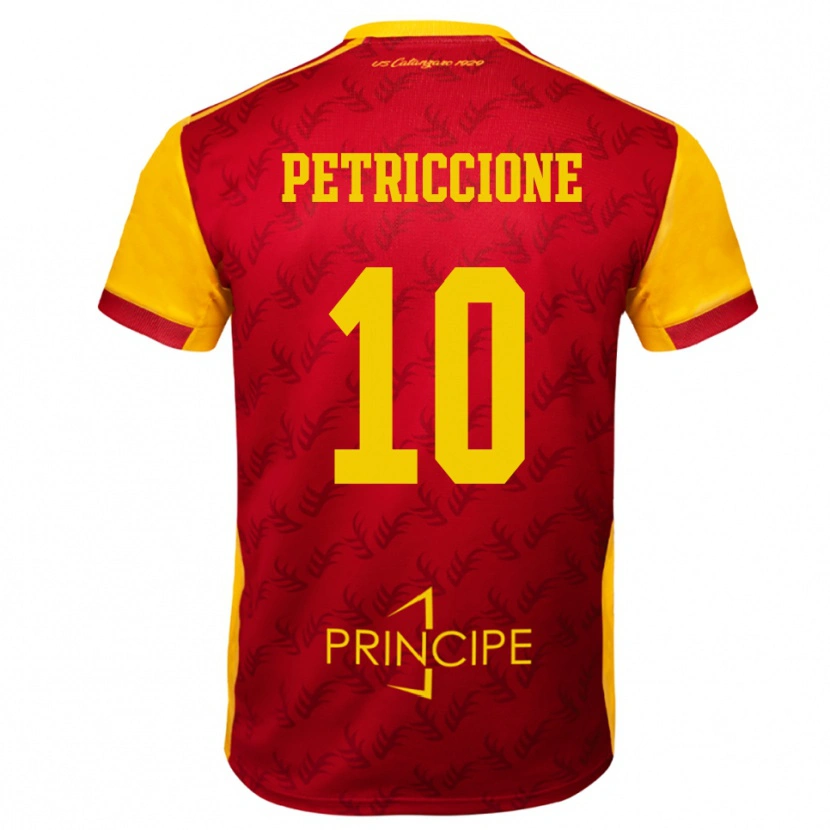 Danxen Kinder Jacopo Petriccione #10 Gelb Rot Heimtrikot Trikot 2025/26 T-Shirt