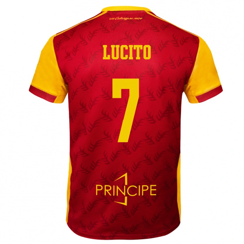Danxen Kinder Adriano Lucito #7 Gelb Rot Heimtrikot Trikot 2025/26 T-Shirt