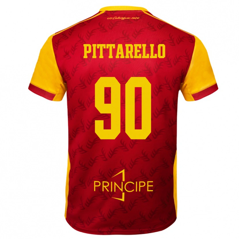 Danxen Kinder Filippo Pittarello #90 Gelb Rot Heimtrikot Trikot 2025/26 T-Shirt