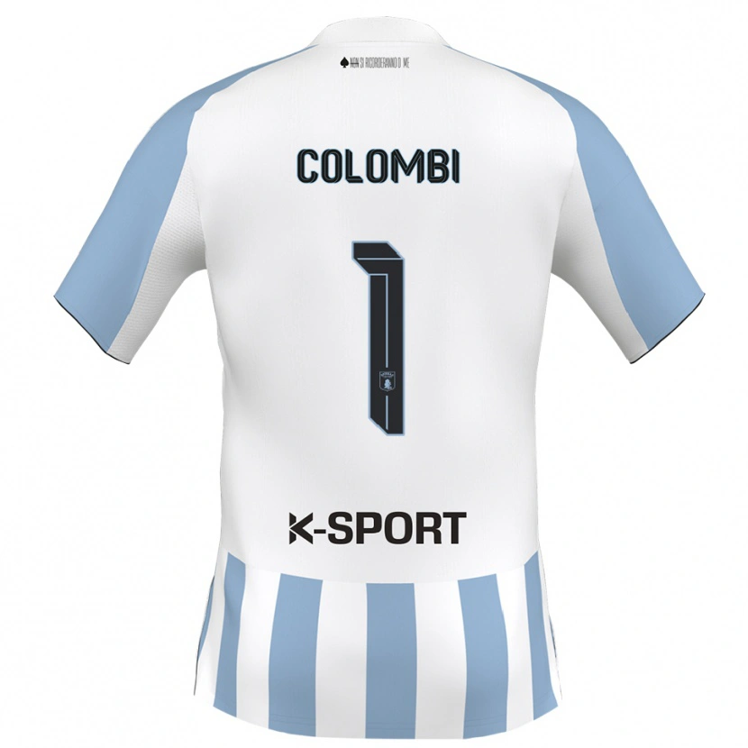 Danxen Kinder Simone Colombi #1 Weiß Himmelblau Heimtrikot Trikot 2025/26 T-Shirt