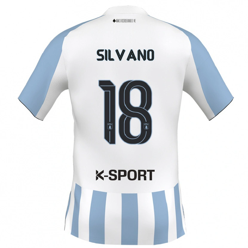 Danxen Kinder Matteo Silvano #18 Weiß Himmelblau Heimtrikot Trikot 2025/26 T-Shirt