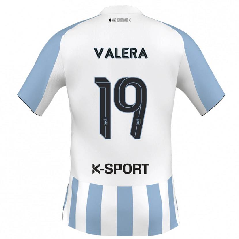 Danxen Kinder Edgar Valera #19 Weiß Himmelblau Heimtrikot Trikot 2025/26 T-Shirt