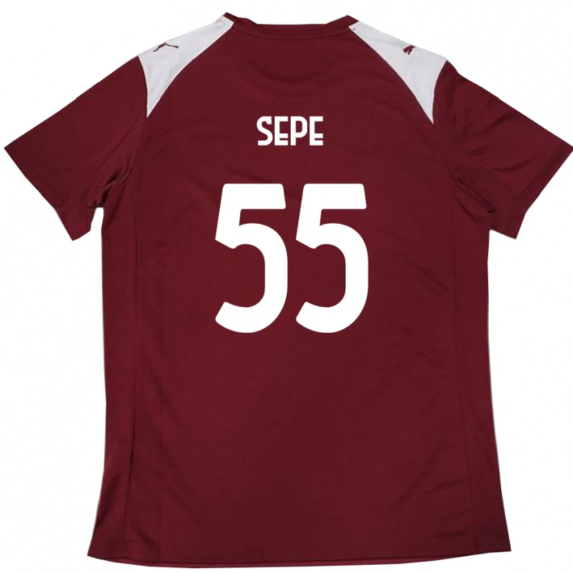 Danxen Kinder Luigi Sepe #55 Burgunderrot Weiß Heimtrikot Trikot 2025/26 T-Shirt