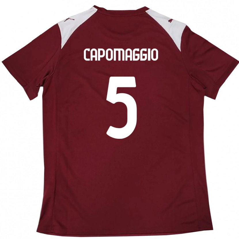 Danxen Kinder Galo Capomaggio #5 Burgunderrot Weiß Heimtrikot Trikot 2025/26 T-Shirt