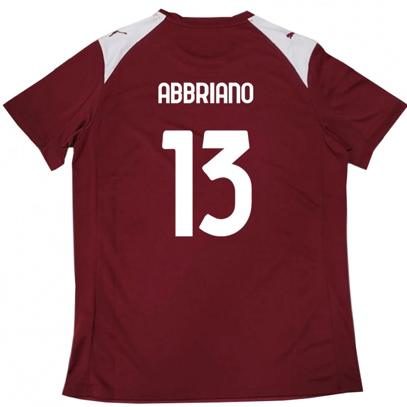Danxen Kinder William Abbriano #13 Burgunderrot Weiß Heimtrikot Trikot 2025/26 T-Shirt
