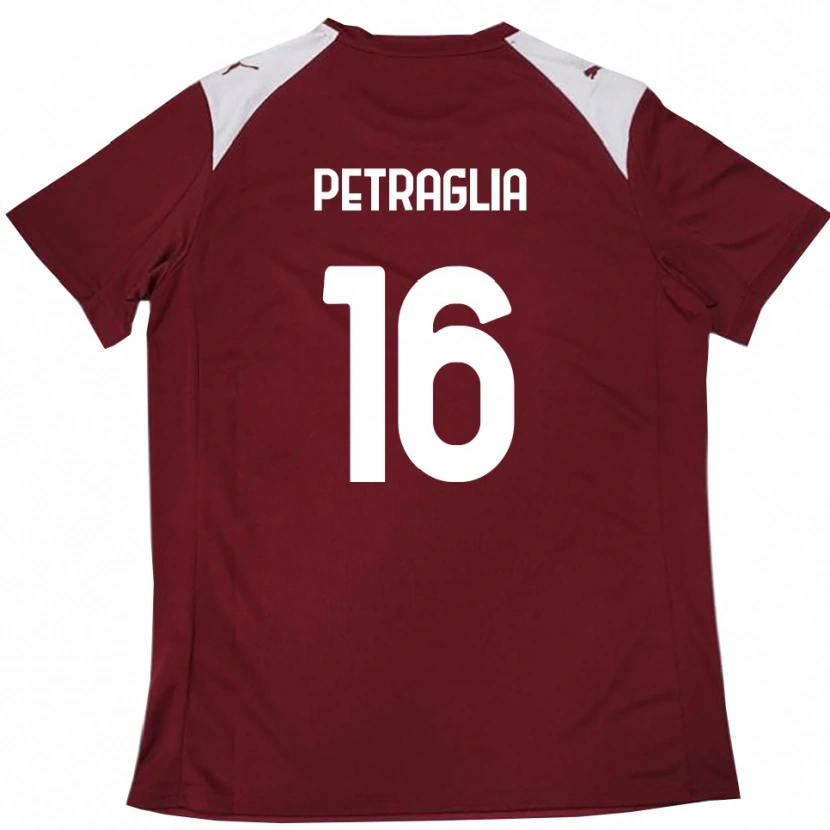 Danxen Kinder Christian Petraglia #16 Burgunderrot Weiß Heimtrikot Trikot 2025/26 T-Shirt