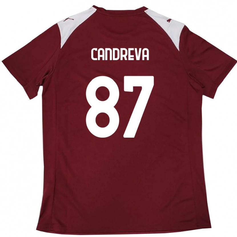 Danxen Kinder Antonio Candreva #87 Burgunderrot Weiß Heimtrikot Trikot 2025/26 T-Shirt