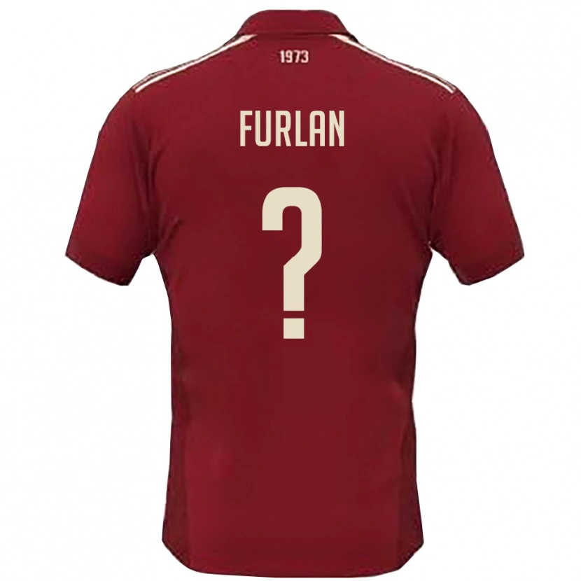 Danxen Kinder Giacomo Furlan #0 Burgunderrot Weiß Heimtrikot Trikot 2025/26 T-Shirt