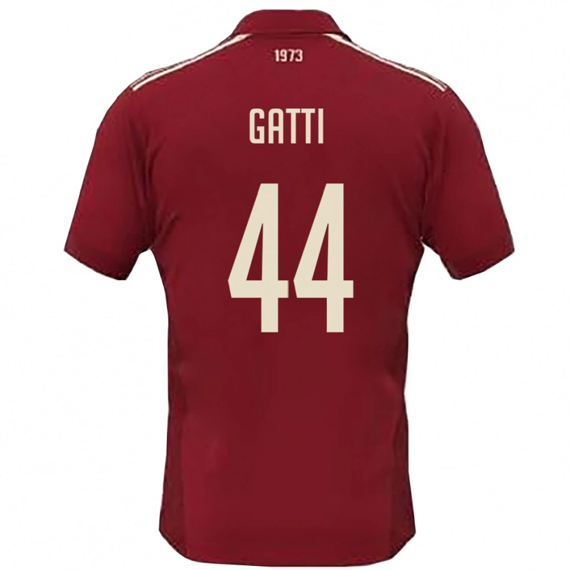 Danxen Kinder Riccardo Gatti #44 Burgunderrot Weiß Heimtrikot Trikot 2025/26 T-Shirt