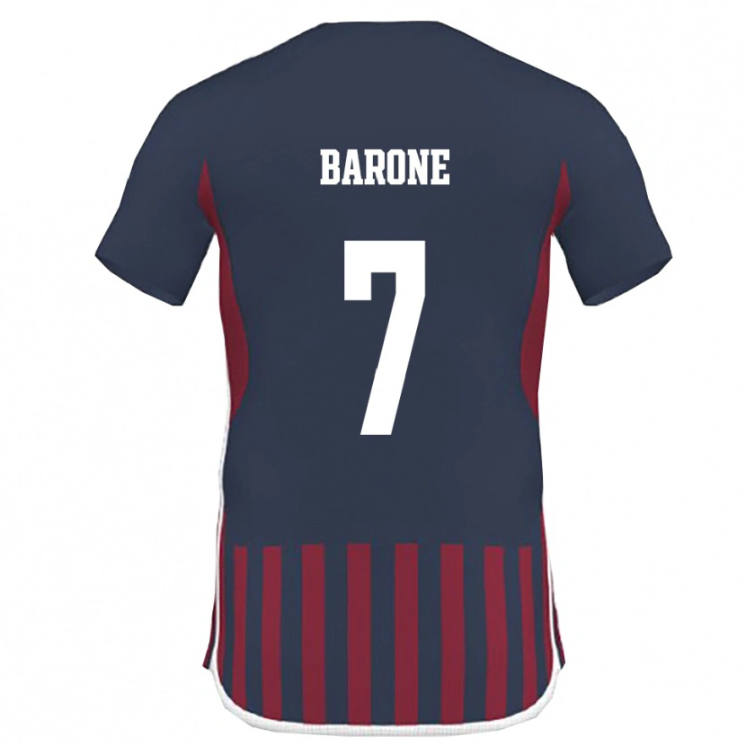 Danxen Kinder Antonio Barone #7 Marineblau Rot Heimtrikot Trikot 2025/26 T-Shirt