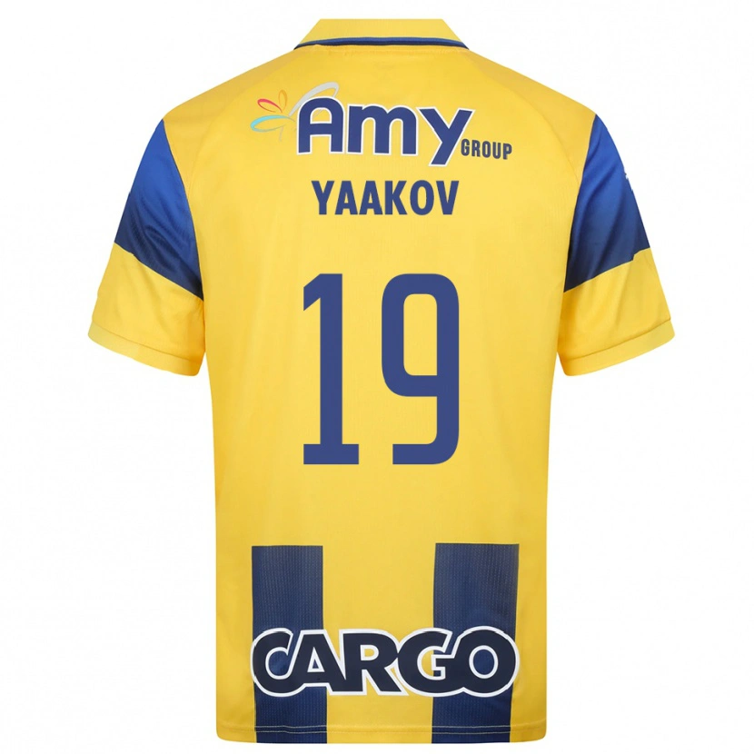 Danxen Kinder Noam Yaakov #19 Gelb Marineblau Heimtrikot Trikot 2025/26 T-Shirt