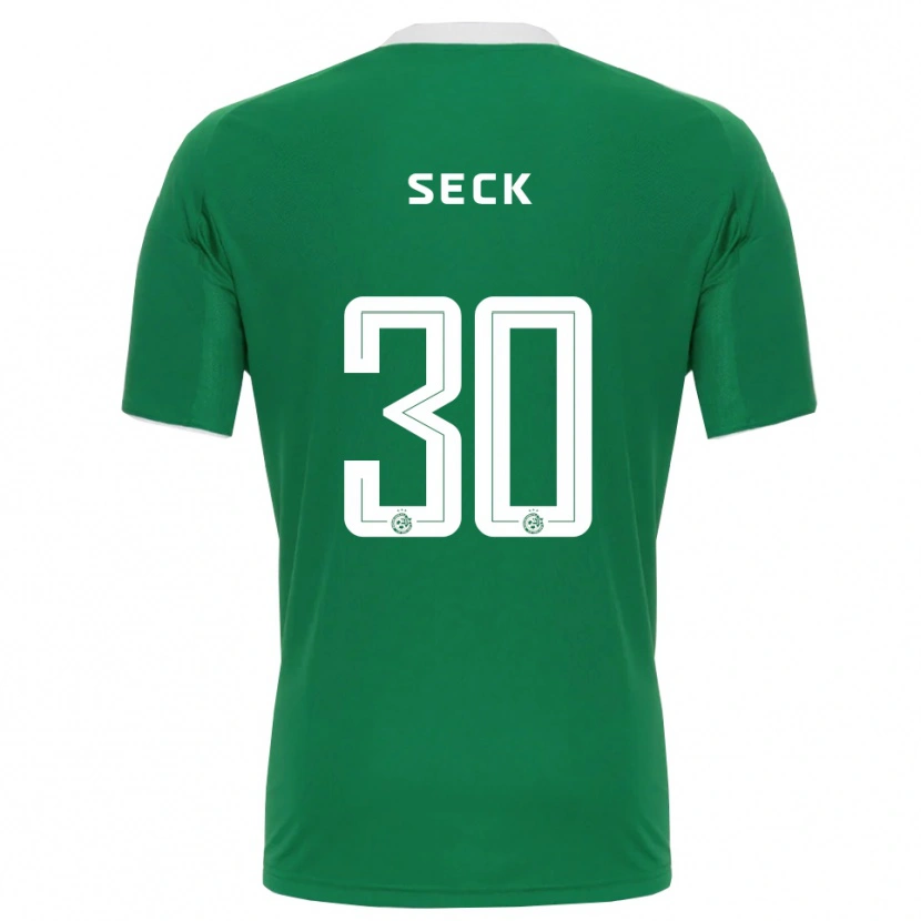 Danxen Kinder Abdoulaye Seck #30 Grün Weiß Heimtrikot Trikot 2025/26 T-Shirt