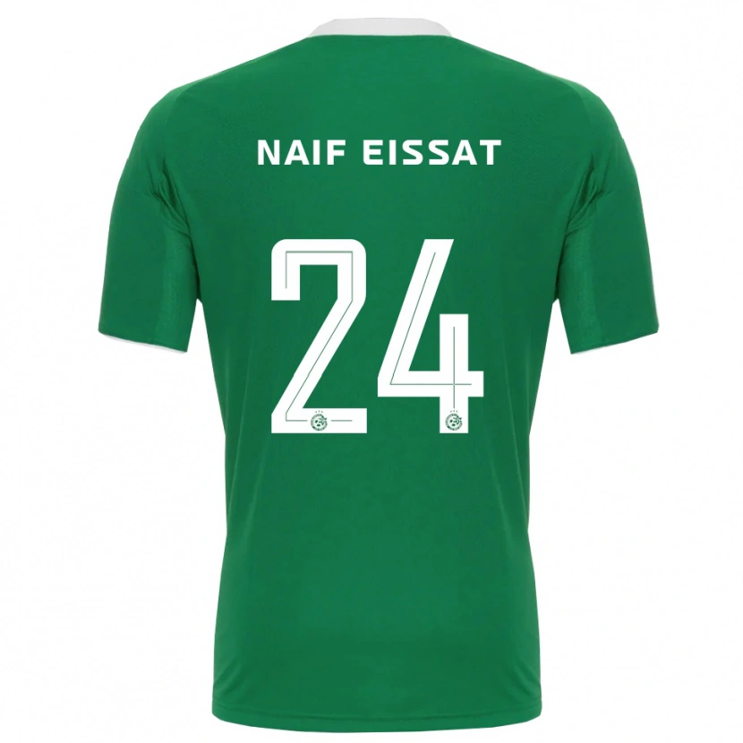 Danxen Kinder Lisav Naif Eissat #24 Grün Weiß Heimtrikot Trikot 2025/26 T-Shirt
