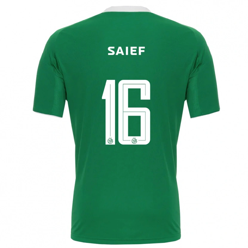 Danxen Kinder Kenny Saief #16 Grün Weiß Heimtrikot Trikot 2025/26 T-Shirt