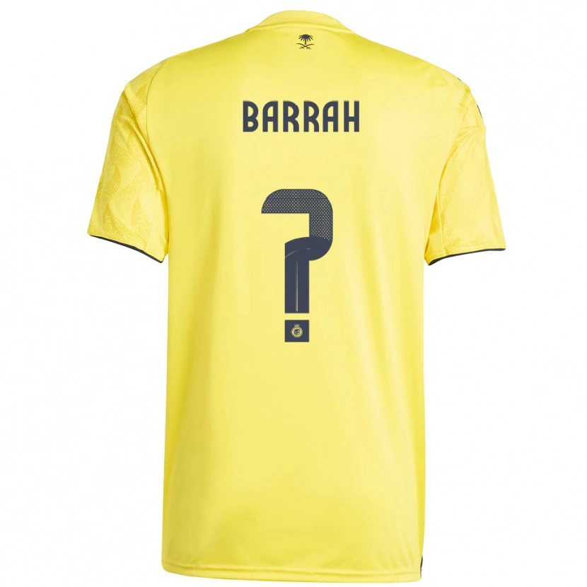 Danxen Kinder Muhannad Barrah #0 Gelb Schwarz Heimtrikot Trikot 2025/26 T-Shirt