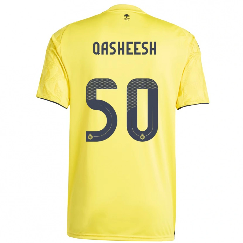 Danxen Kinder Majed Qasheesh #50 Gelb Schwarz Heimtrikot Trikot 2025/26 T-Shirt