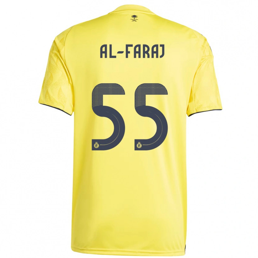 Danxen Kinder Abdulaziz Al-Faraj #55 Gelb Schwarz Heimtrikot Trikot 2025/26 T-Shirt