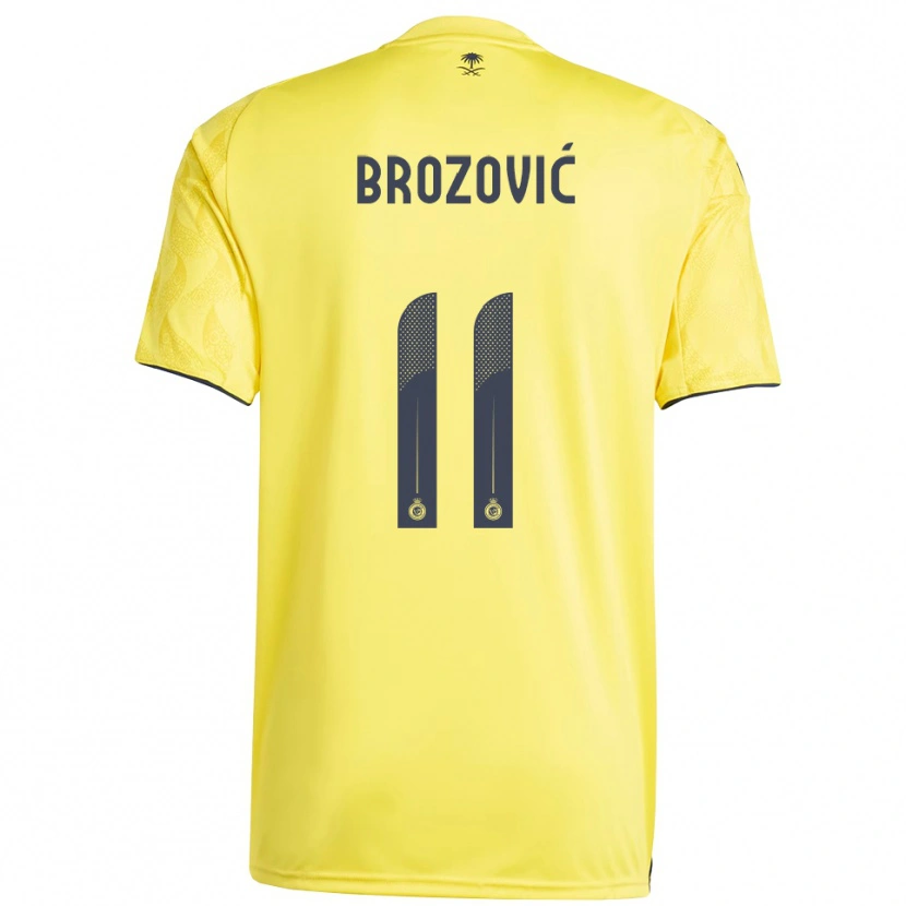 Danxen Kinder Marcelo Brozović #11 Gelb Schwarz Heimtrikot Trikot 2025/26 T-Shirt