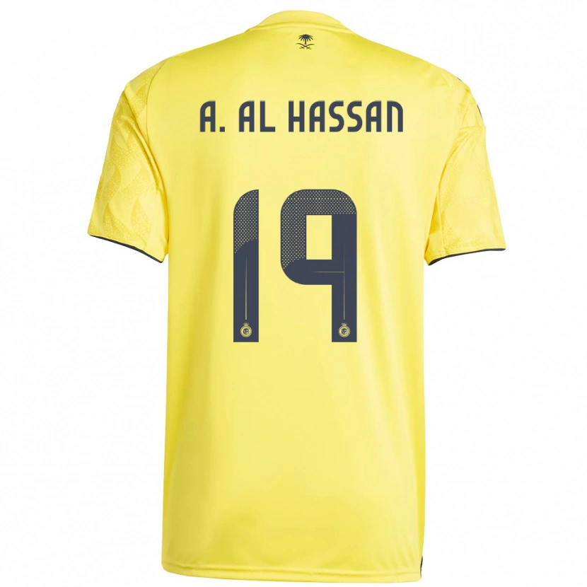 Danxen Kinder Ali Al-Hassan #19 Gelb Schwarz Heimtrikot Trikot 2025/26 T-Shirt