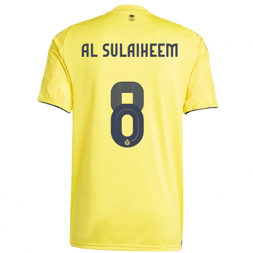Danxen Kinder Abdulmajeed Al-Sulayhim #8 Gelb Schwarz Heimtrikot Trikot 2025/26 T-Shirt
