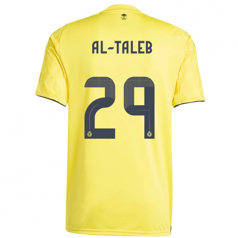 Danxen Kinder Fahad Al-Taleb #29 Gelb Schwarz Heimtrikot Trikot 2025/26 T-Shirt