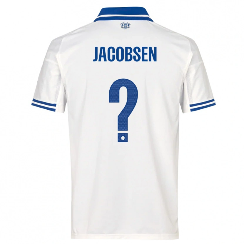 Danxen Kinder Holger Jacobsen #0 Weiß Blau Heimtrikot Trikot 2025/26 T-Shirt