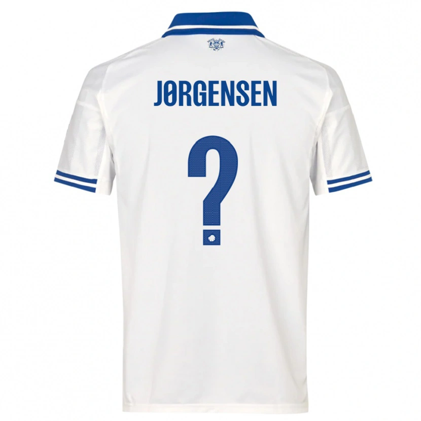 Danxen Kinder Mads Jørgensen #0 Weiß Blau Heimtrikot Trikot 2025/26 T-Shirt