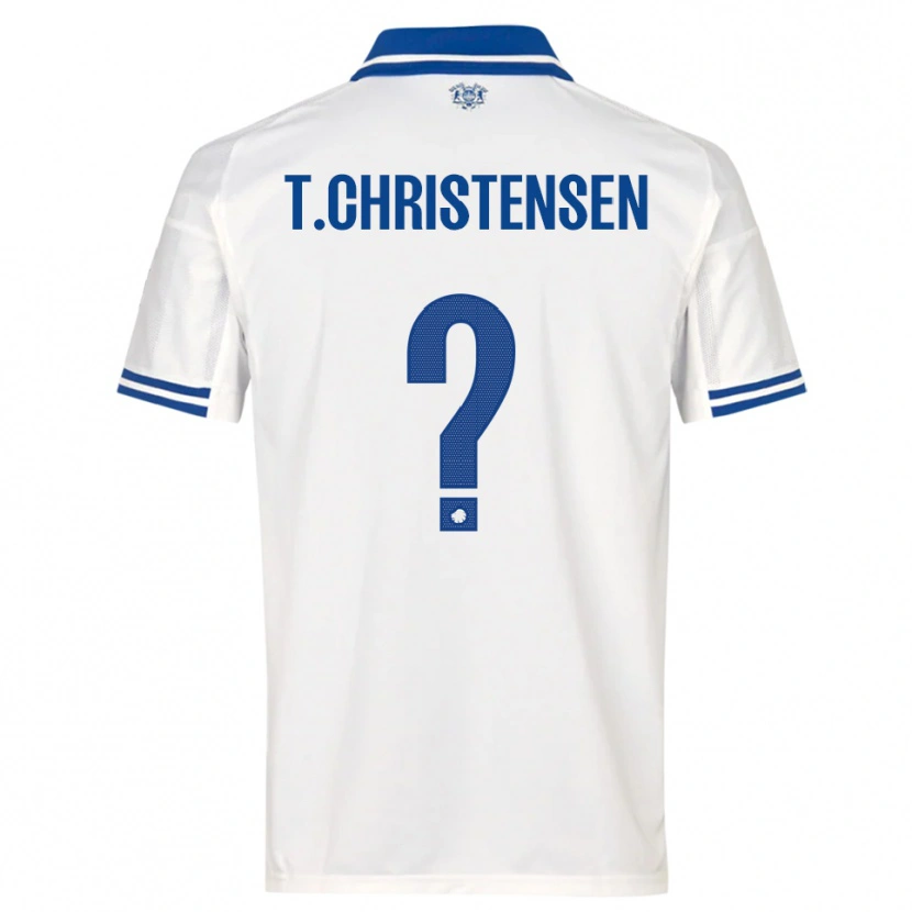 Danxen Kinder Tristan Christensen #0 Weiß Blau Heimtrikot Trikot 2025/26 T-Shirt