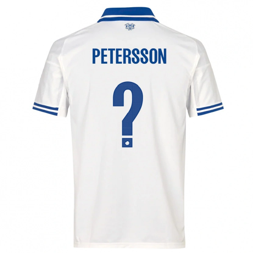 Danxen Kinder Oliver Petersson #0 Weiß Blau Heimtrikot Trikot 2025/26 T-Shirt